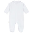 Baby Girls White & Pink Floral & Butterfly Babygrow, 1, hi-res